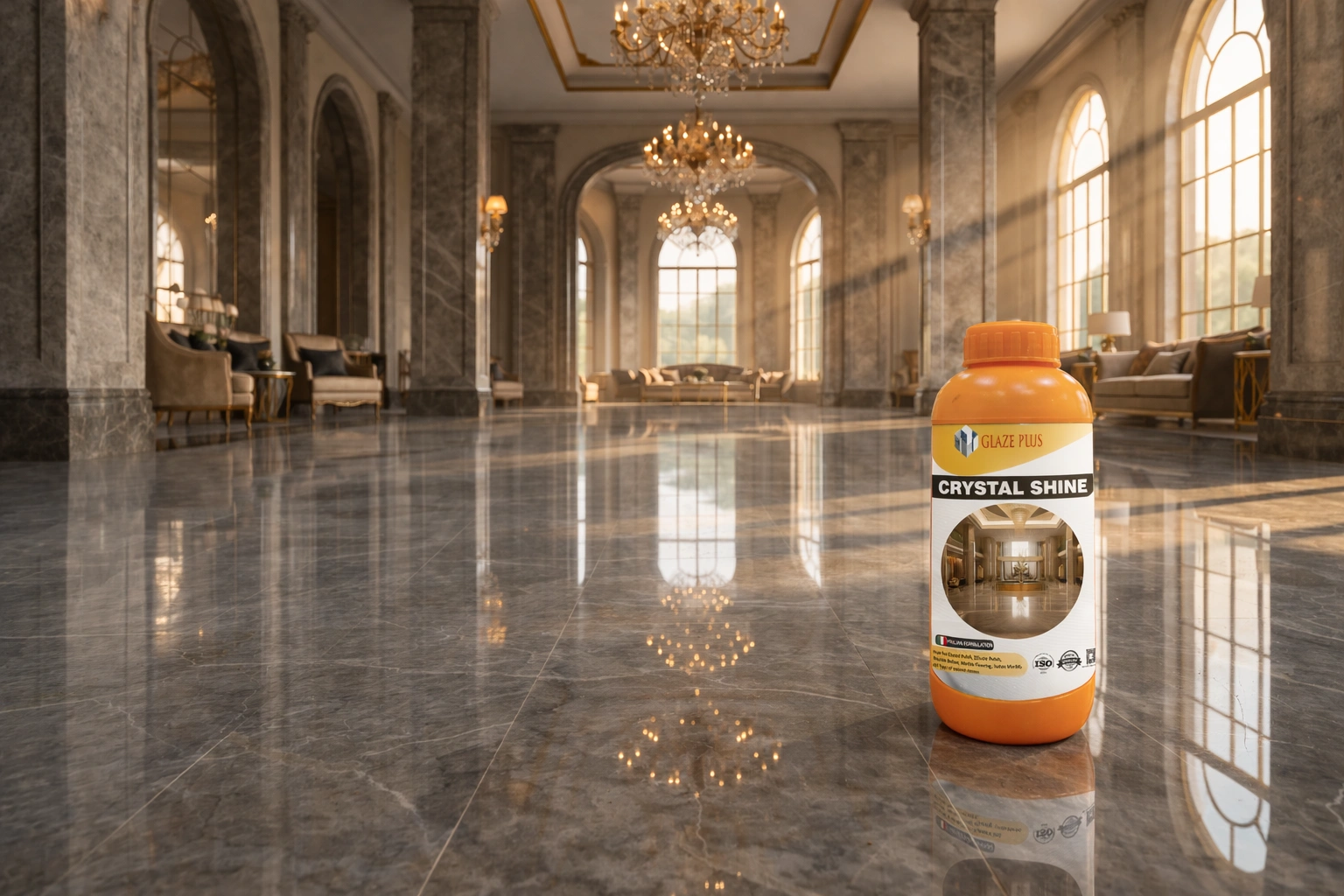 After - Clean polished marble